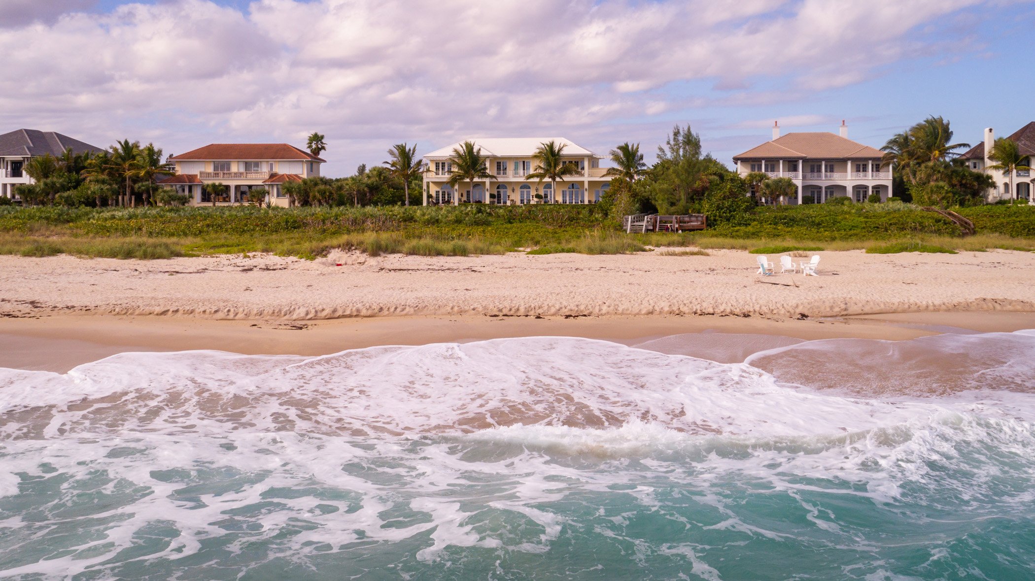 A representative Vero Beach barrier-island estate; comparable Palm Beach properties trade 30 to 50% higher.