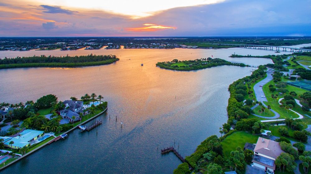 Sunset over the Indian River — Vero Beach's quieter, age-diverse luxury character.