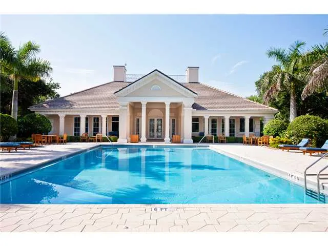 1710 Lake Club Court: the River Club clubhouse and its Olympic pool