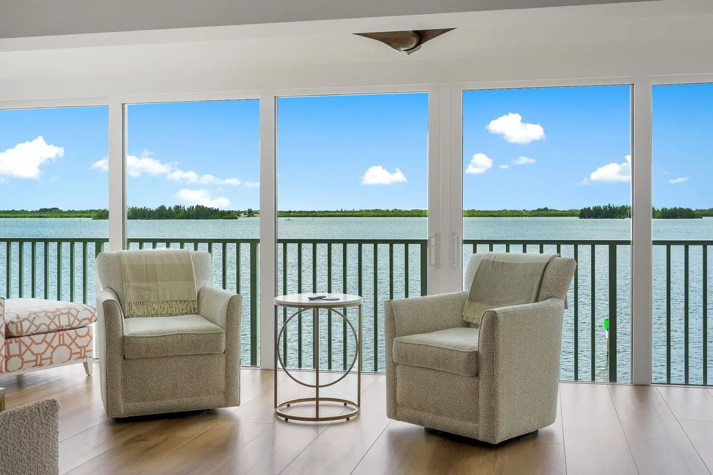 1776 Mooringline Drive, PH-C: terrace seating facing the water