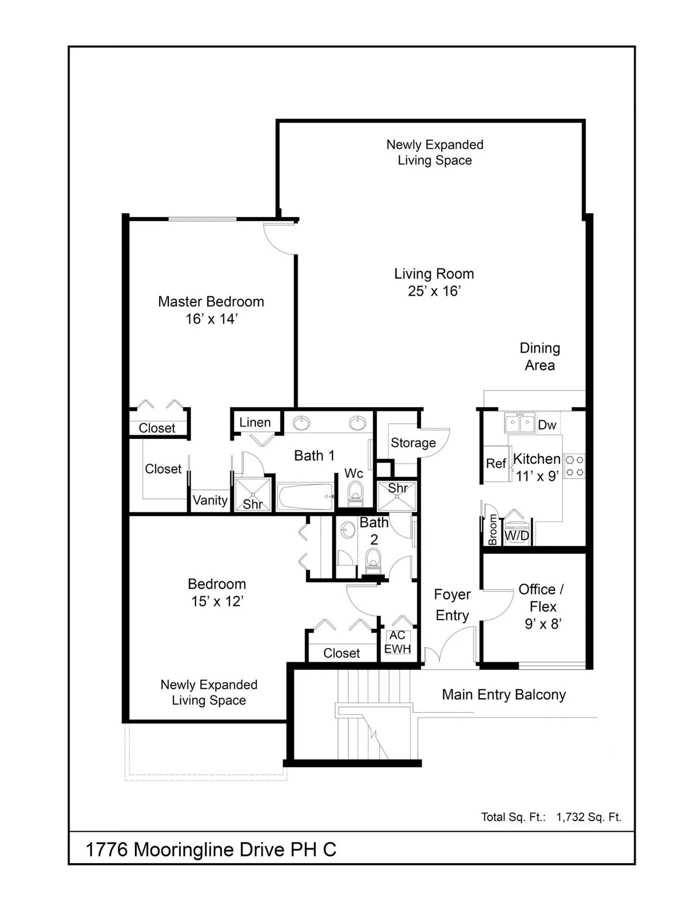 1776 Mooringline Drive, PH-C: Floor plan