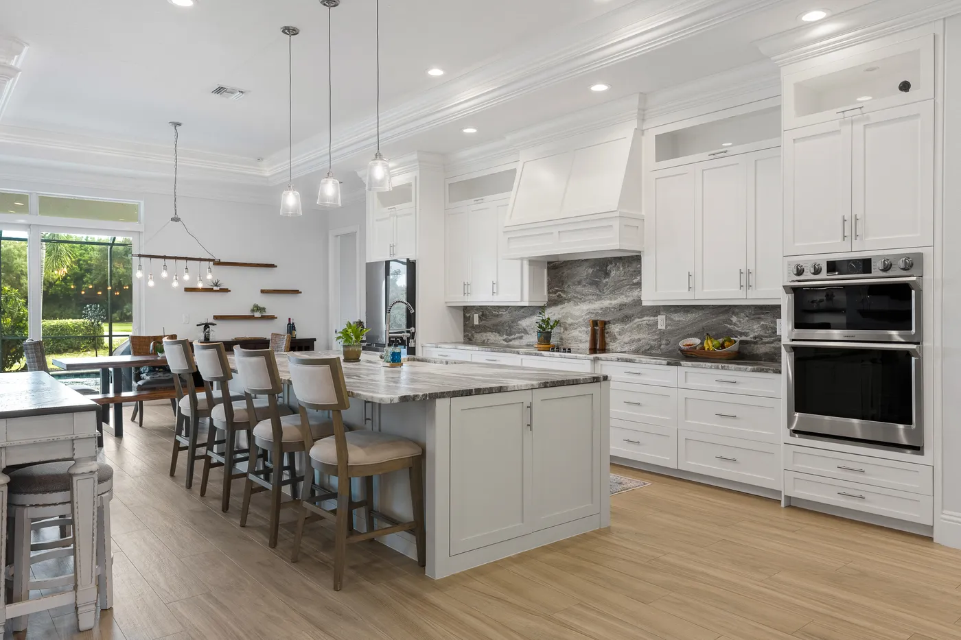 2340 Pine Valley Road: the kitchen and its 12 foot island