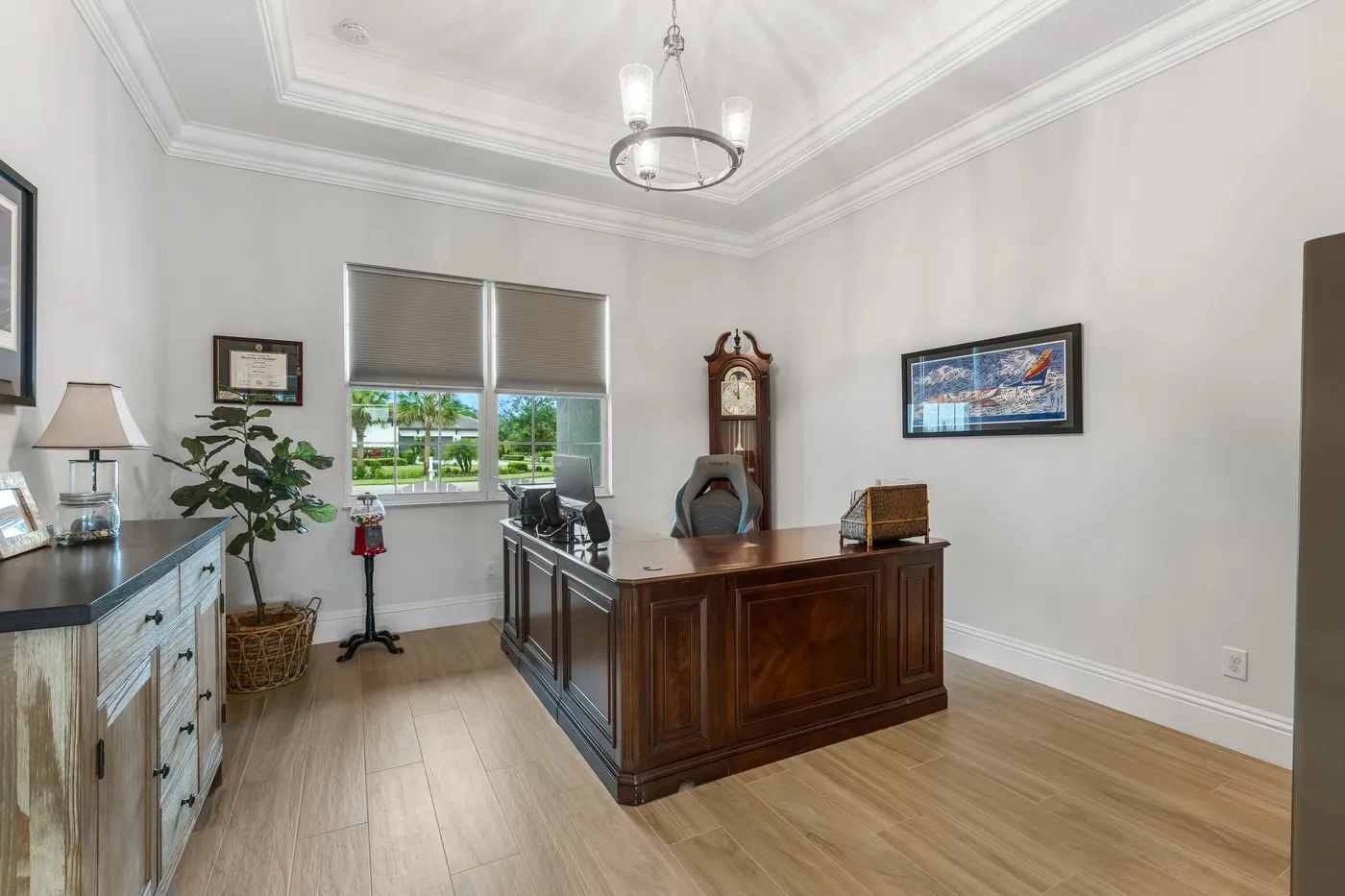 2340 Pine Valley Road: the den, fitted as a study