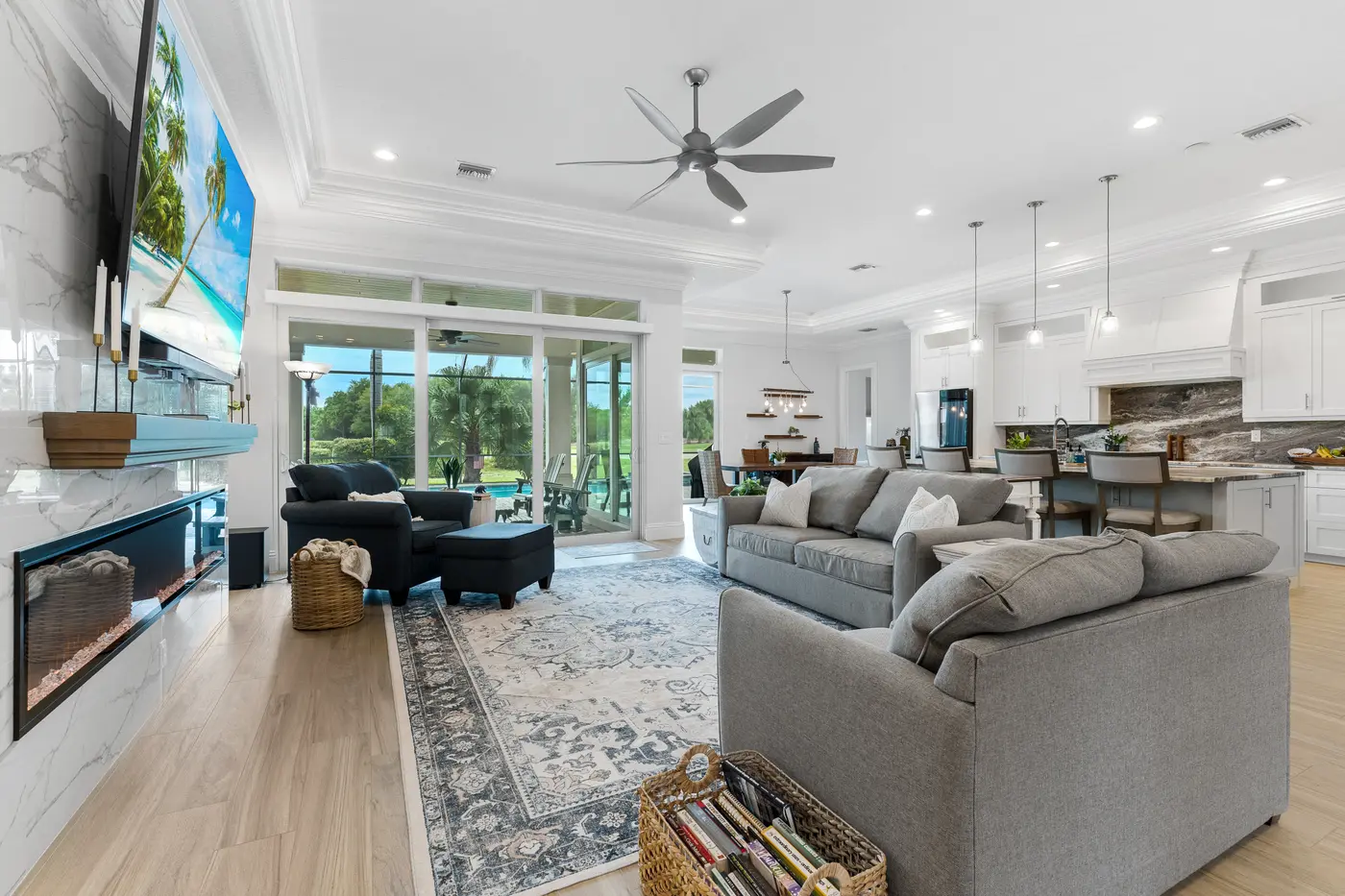 2340 Pine Valley Road: the great room from the kitchen