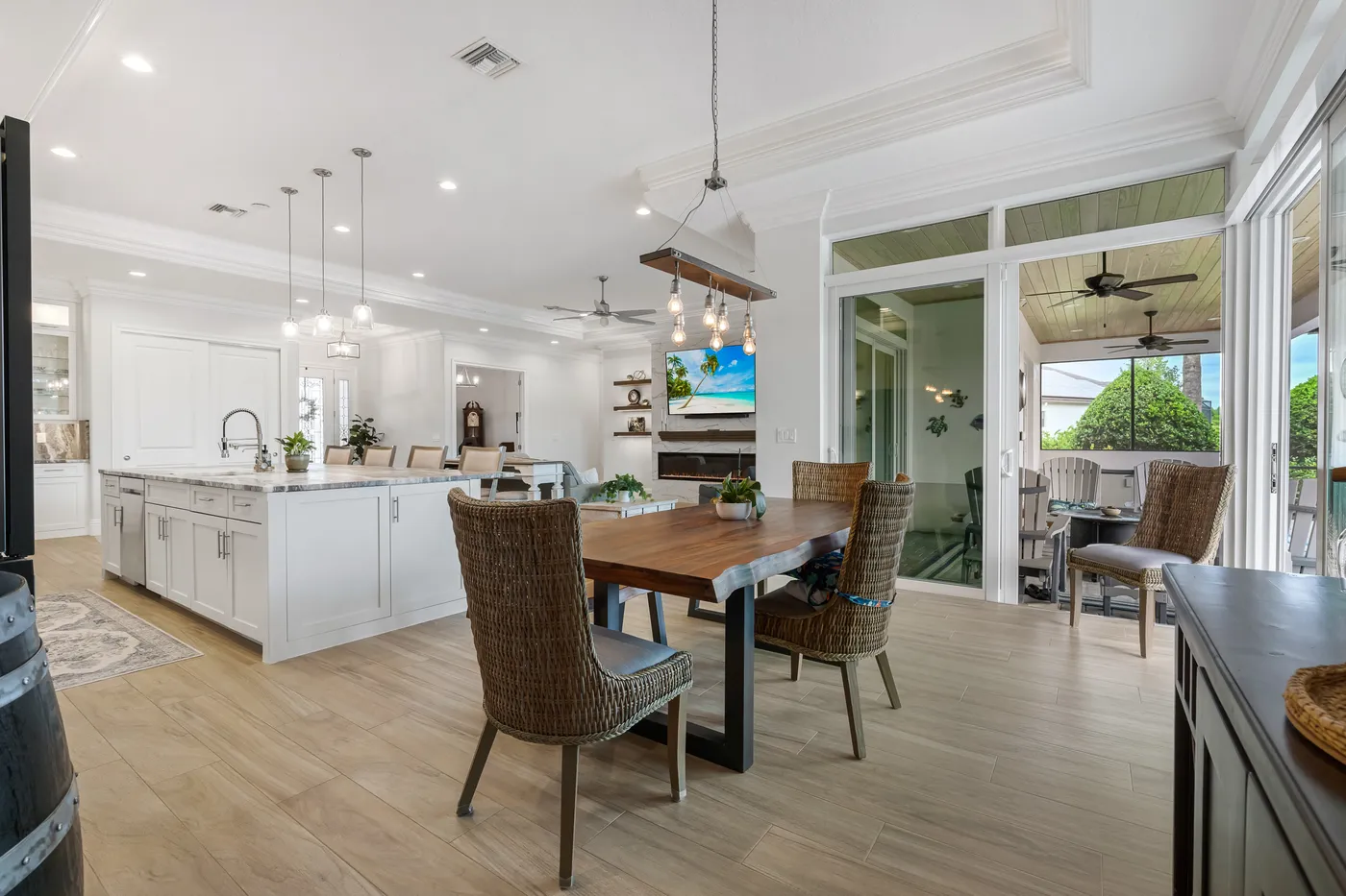 2340 Pine Valley Road: the kitchen and dining room