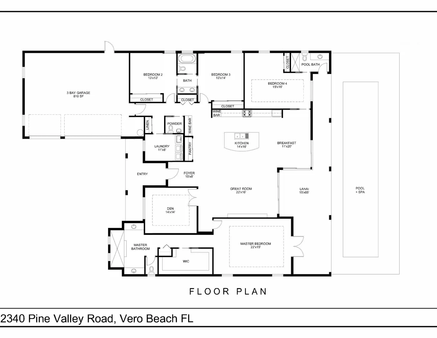2340 Pine Valley Road: Floor plan