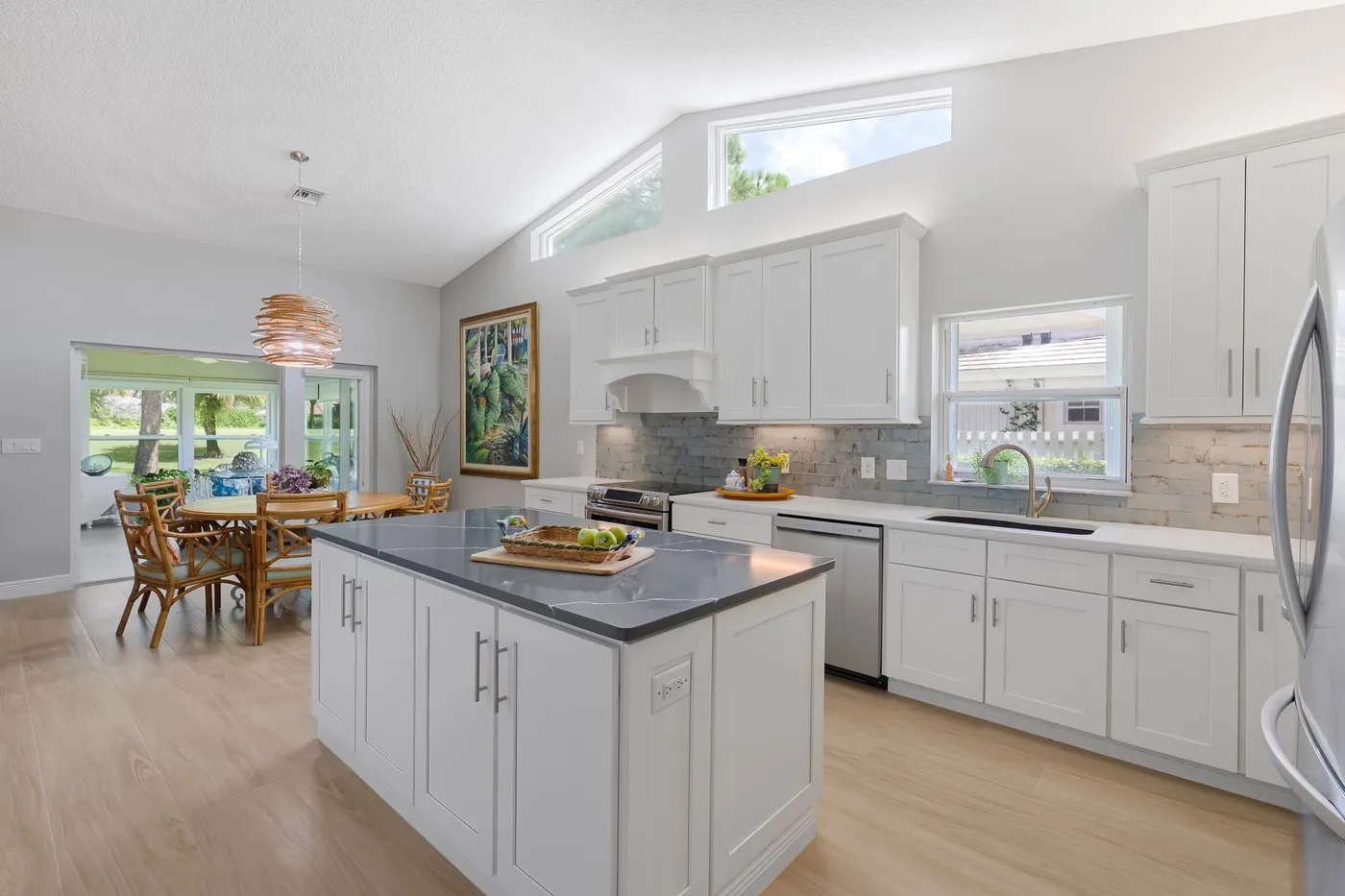 5795 Magnolia Lane: the kitchen from the dining side